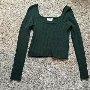 Old Navy Forest Green Ribbed Knit Sweater
